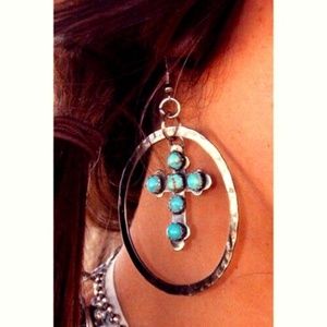 925 and turquoise earrings